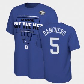 #5 Paolo Banchero March Madness Duke 2022 Final Four Regional Champions Locker Room Mens Royal T-Shirt 186053-850
