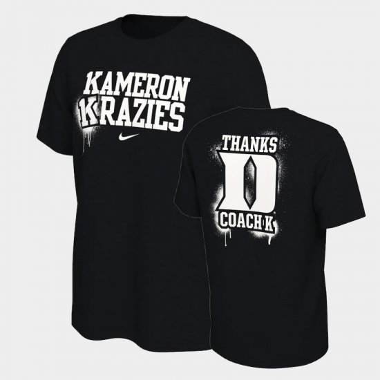 College Basketball Blue Devils Cameron Crazies Basketball 2-Hit Men\'s Black T-Shirt 308230-442