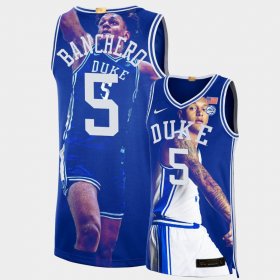#5 Paolo Banchero March Madness Blue Devils 2022 Highlights Fashion Edition Men Blue Jersey 474139-866