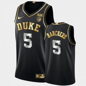 #5 Paolo Banchero Blue Devils 2022 NBA Draft Golden Edition Men's Black Jersey 259597-540