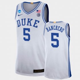 #5 Paolo Banchero March Madness Duke Blue Devils 2022 NCAA Limited Basketball Men's White Jersey 835210-446