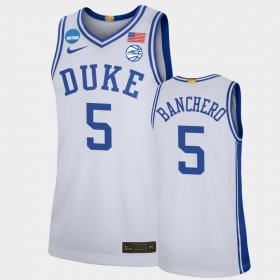 #5 Paolo Banchero March Madness Duke University 2022 NCAA Sweet 16 Mens White Jersey 710479-872