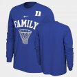 College Basketball Duke Blue Devils 2022 NCAA March Madness Final Four Family Long Sleeve Men Royal T-Shirt 168180-787