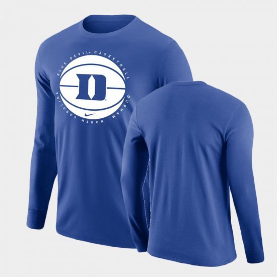 Duke University Basketball Long Sleeve Mens Royal T-Shirt 940566-212