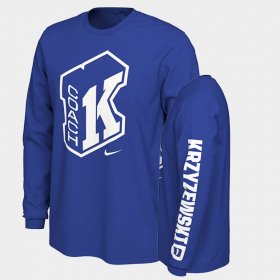 College Basketball Duke Blue Devils Coach K Long Sleeve Men's Royal T-Shirt 113209-449