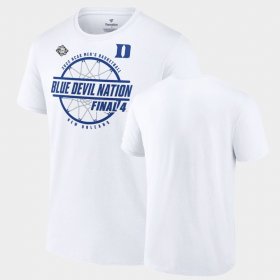 College Basketball Duke University 2022 NCAA March Madness Final Four Baseline Men White T-Shirt 701860-204