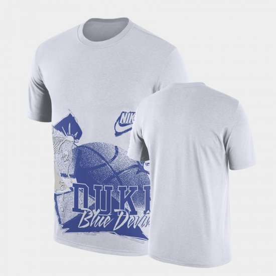 College Basketball Blue Devils 90s-style Men\'s White T-Shirt 403057-377