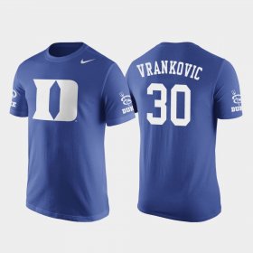 #30 Antonio Vrankovic Future Stars Duke University Basketball Replica Men's Royal T-Shirt 622897-471