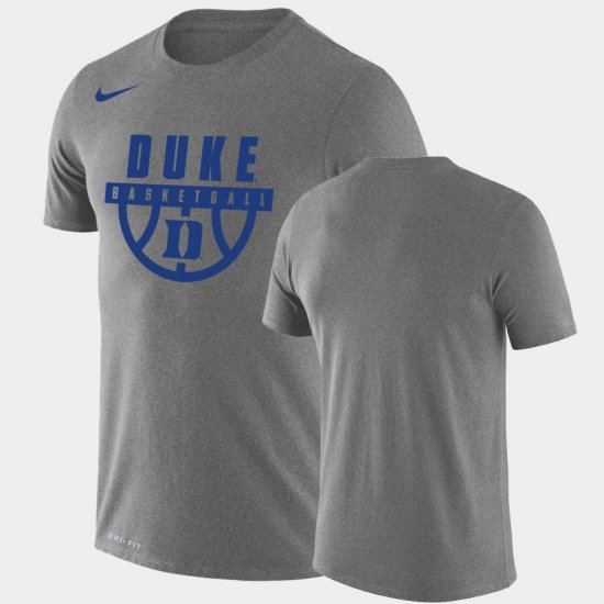 Drop Legend Duke Performance Basketball Men Heathered Gray T-Shirt 601076-879