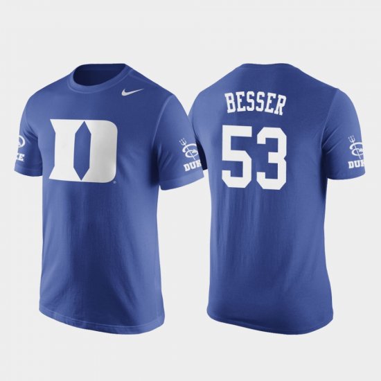 #53 Brennan Besser Future Stars Duke University Basketball Replica Men Royal T-Shirt 373514-816