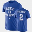 #2 DJ Steward Retro Basketball Duke Blue Devils Mens Royal T-Shirt 634754-745