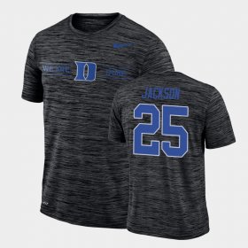 #25 Deon Jackson GFX Velocity Blue Devils Sideline Legend Performance Men's Black T-Shirt 858030-614