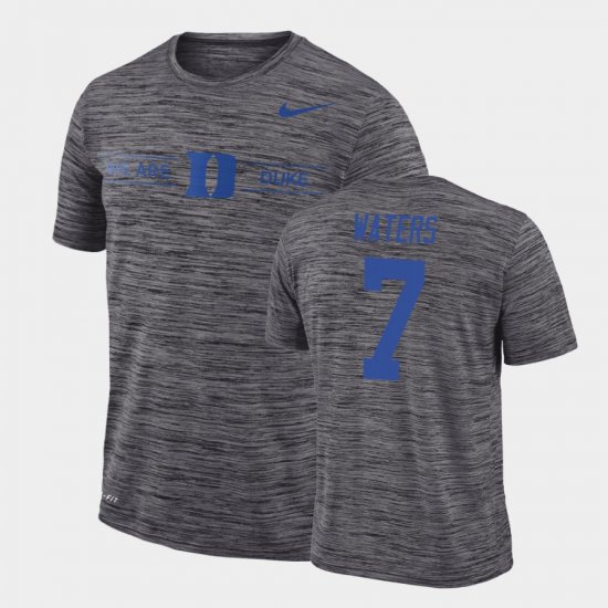 #7 Jordan Waters GFX Velocity Duke Sideline Legend Performance Men\'s Gray T-Shirt 965179-762