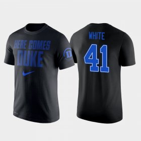 #41 Jack White College Basketball Duke University 2 Hit Performance Men's Black T-Shirt 212688-287