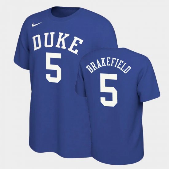 #5 Jaemyn Brakefield Retro Alumni Blue Devils Basketball Men\'s Royal T-Shirt 571113-382