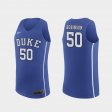 #50 Justin Robinson Authentic Duke University March Madness College Basketball Men's Royal Jersey 293278-468