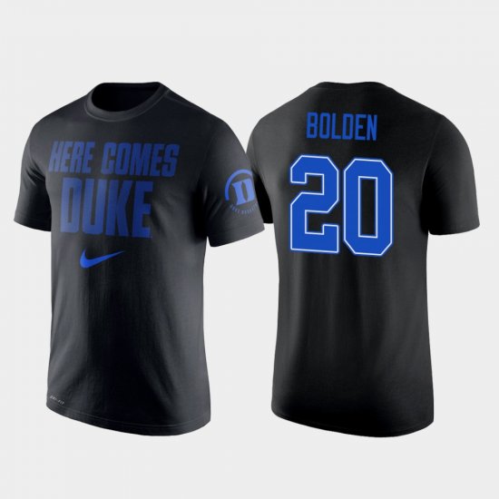 #20 Marques Bolden College Basketball Duke 2 Hit Performance Men Black T-Shirt 305372-219