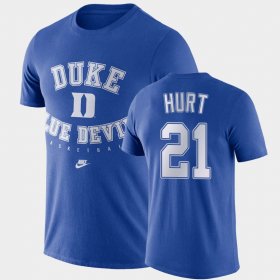 #21 Matthew Hurt Retro Basketball Blue Devils Men's Royal T-Shirt 900002-201