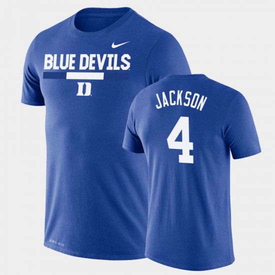 #4 Deon Jackson Team DNA Duke Blue Devils Legend Performance Men\'s Royal T-Shirt 264824-710