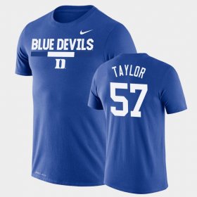 #57 John Taylor Team DNA Duke Legend Performance Mens Royal T-Shirt 190783-811