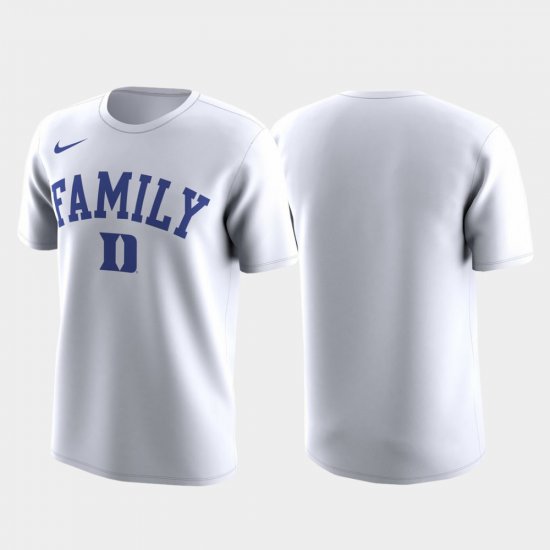 Family on Court Duke March Madness Legend Basketball Performance Men White T-Shirt 908580-990