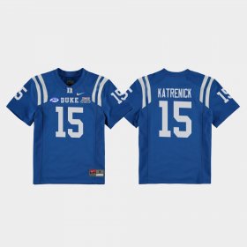 #15 Chris Katrenick 2018 Independence Bowl Duke University College Football Game Youth Royal Jersey 241255-301